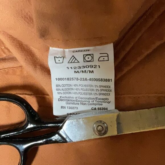 Wrangler Orange Casual Button Down Shirt Men M Western Top Short Sleeve Cotton - Picture 4 of 4